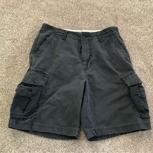 Mens Black Cargo Shorts